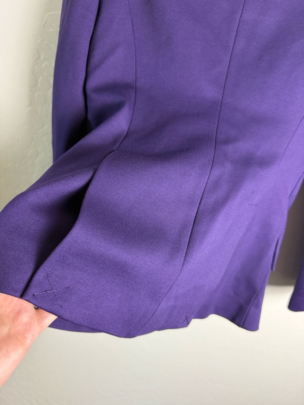 WHBM White House Black Market Luxe Stretch Editor Blazer Jacket Deep Amethyst - Picture 9 of 13